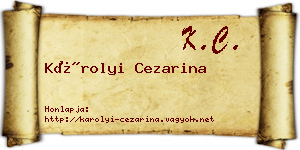 Károlyi Cezarina névjegykártya
